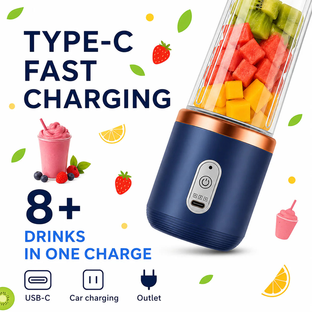 BlendJet Pro Max — 6-Blade Portable Smoothie Blender