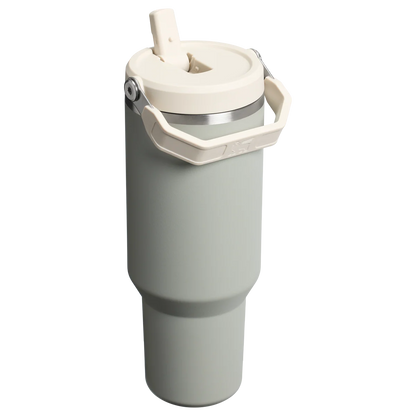The IceFlow™ Flip Straw Tumbler - 900ml - Sage Grey